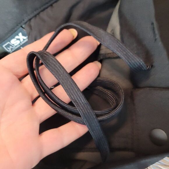 MSX Michael Strahan Black 4-Way Stretch Pants L Quick Dry Drawstring Activewear - Picture 5 of 11